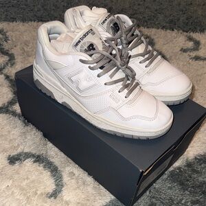 New Balance 550 White/Gray Sneakers - 8.5 Men’s/ 10 Women’s Black